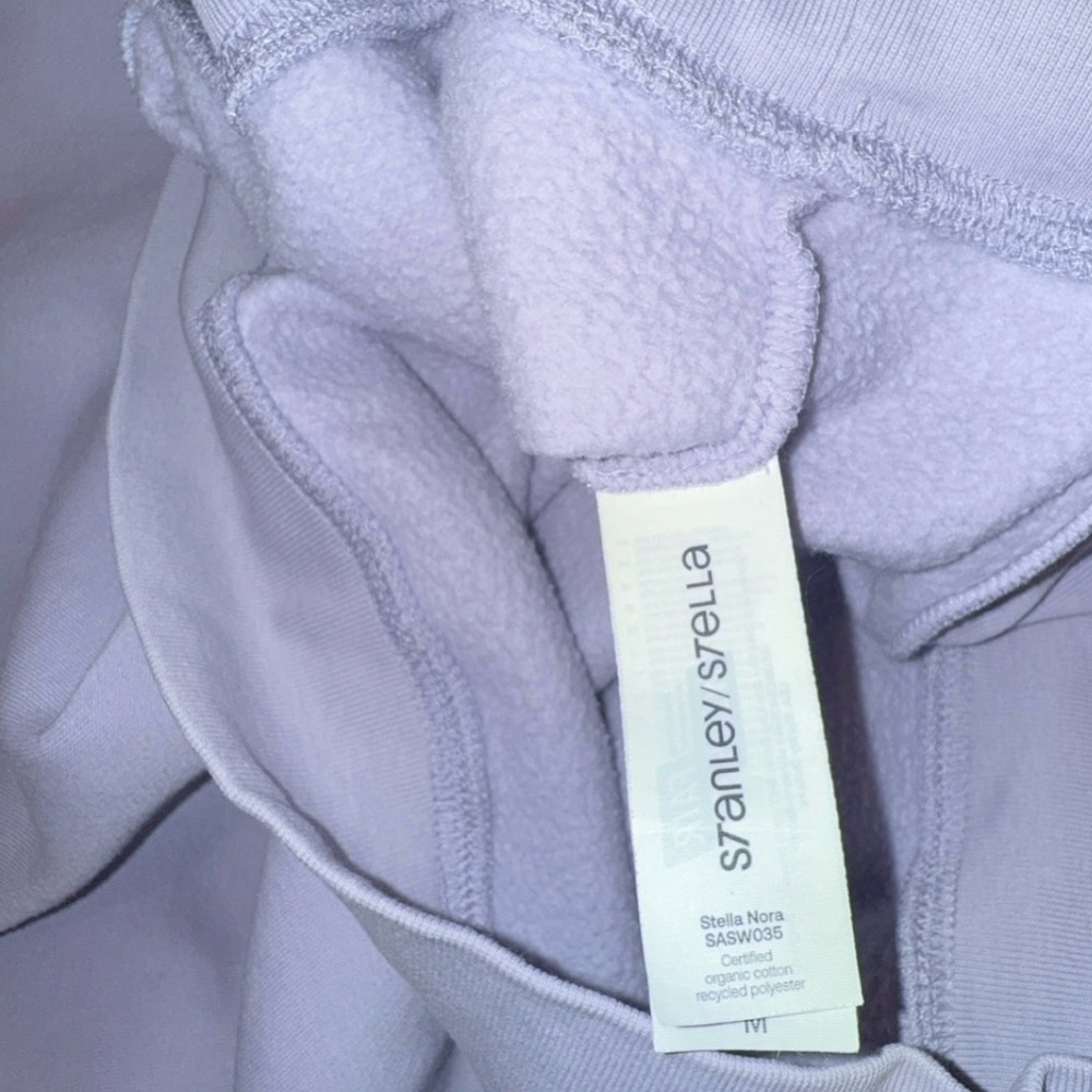 Stanley Stella Nora crop lavender Pullover Hoodie Medium cropped organic premium - Picture 7 of 12